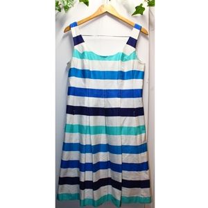 🌻NINE WEST~ Blue&white stripes dress (8)